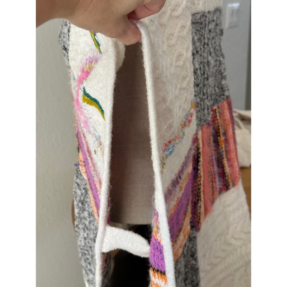 Anthropologie patchwork poncho sweater - Picture 5 of 11